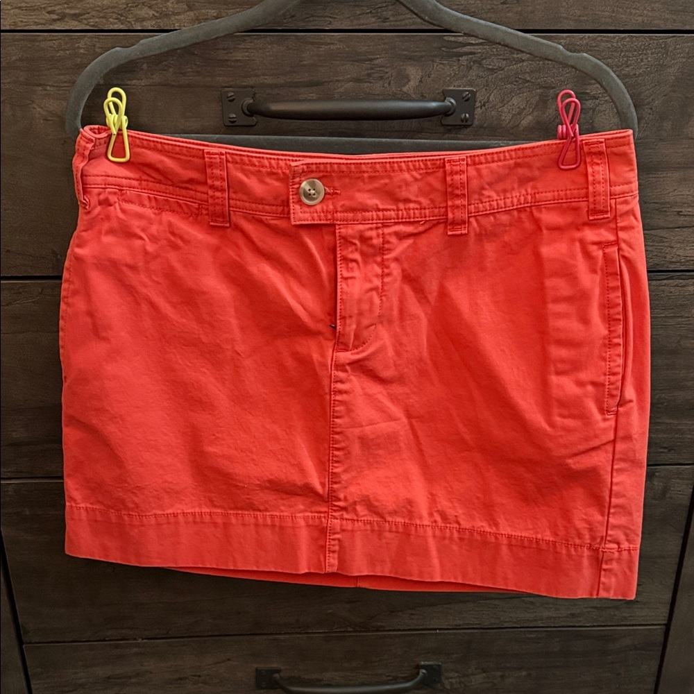 GAP Favorite Khaki Mini Skirt in Bold Orange